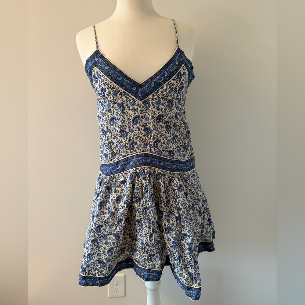 Abercrombie & Fitch Blue and White Paisley Dress